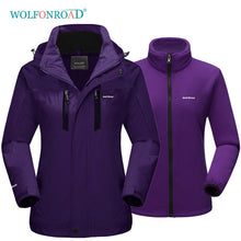 Load image into Gallery viewer, WOLFONROAD Winter 3 in 1 Jackets Women's
