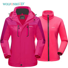 Load image into Gallery viewer, WOLFONROAD Winter 3 in 1 Jackets Women's
