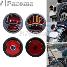 Load image into Gallery viewer, Vintage Old School Motorcycle Tail Brake License Plate Light
