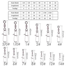 Load image into Gallery viewer, 2/0# 1/0# 1#-14# Stainless Steel Fishing Connector
