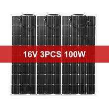 Load image into Gallery viewer, Dokio 18V/16V 100W 200W Flexible Monocrystalline Solar Panel Charge 12V Battery For Car/Boat/ Home Waterproof Solar Panel China
