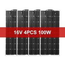 Load image into Gallery viewer, Dokio 18V/16V 100W 200W Flexible Monocrystalline Solar Panel Charge 12V Battery For Car/Boat/ Home Waterproof Solar Panel China
