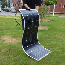Load image into Gallery viewer, Dokio 18V/16V 100W 200W Flexible Monocrystalline Solar Panel Charge 12V Battery For Car/Boat/ Home Waterproof Solar Panel China
