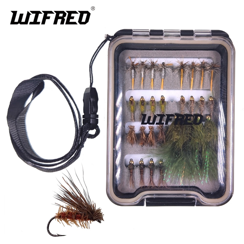 Dry Wet Flies Nymph Set Kit 28pcs