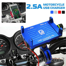Load image into Gallery viewer, Motorcycle Bicycle Aluminum Alloy Phone Holder With USB Fast Power Charger Universal
